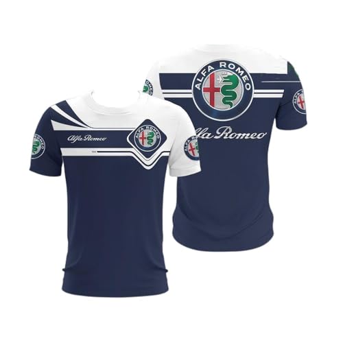 LDKH Men's T-Shirt, for Alfa Romeo Brera 2005-2010, Men's Cotton T-Shirt, Round Neck, Short Sleeve, Vintage, Casual, Slim Fit, Summer, Solid Color, Tee Shirts,XL-Normal