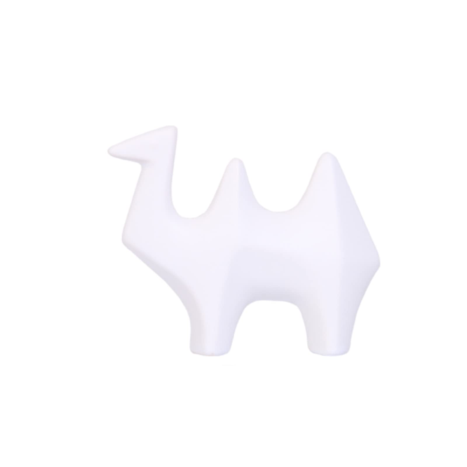 Dytartzx White Handcrafted Ceramic Camel Sculpture Ornament 3D Arts Hotel Home Decor Office Wedding Gift