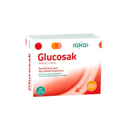Glucosak – Control de Glucosa en Sangre- 60 Cápsulas Vegetales Control de Glucosa + absorción Carbohidratos- Con Belinal ®(Abeto Blanco 75% Polifenoles)+ Picolinato de Cromo– Sakai Laboratorios