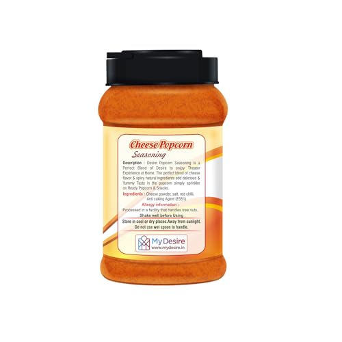 Image of Desire Cheese Popcorn Seasoning Powder, 400g | Ideal for Popcorn, Nachos, Pasta, Pizza & French Fries | A Flavorful Addition to All Your Snacks and Meals