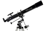 Celestron 21048 PowerSeeker 80EQ Refractor Telescope - includes Two Eyepieces, Erect Image Diagonal, 3x Barlow Lens, Height-adjustable Tripod and Deluxe Accessory Tray, Black - Image 4