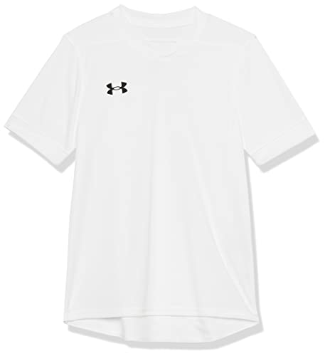 Maillot Under Armour Maquina 3.0 blanc idéal pour l'entraînement de foot des enfants