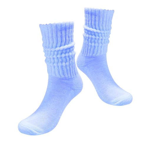 Image of Slouch Socks Women Thigh High Socks Soft Scrunch Crew Socks Casual Socks Size 6-11