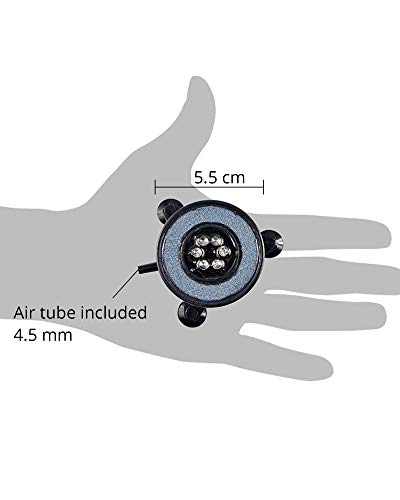 NICREW Multi-Colored LED Aquarium Bubbling Stone Disk, Round Fish Tank Bubbler with Auto Color Changing LEDs - Image 7