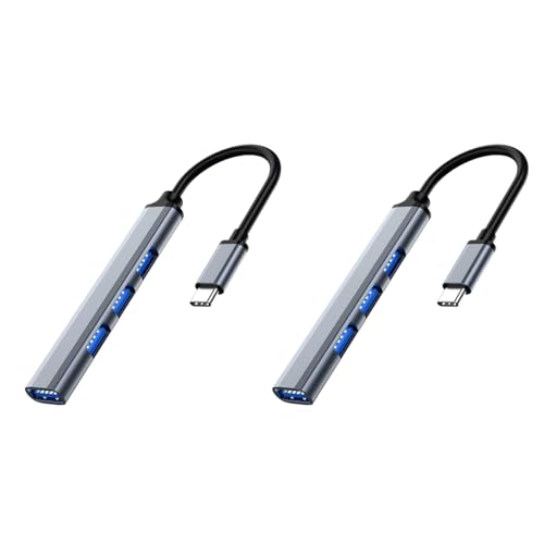 Gvvsjgdbis - Distribuidor de concentrador USB de 4 puertos (adaptador multiconcentrador, tipo C a USB 3.0, adaptador de corriente USB de varios puertos