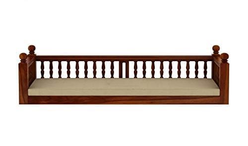Image of Wooden Swing Sofa for Living Room | Sheesham Wood Swing Sofa Patio Jhula for Home Indoor, Garden Outdoor & Balcony | House Swings for Adults (Honey Finish)