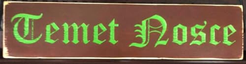 Eletina Wooden Signs/Temet Nosce Printed Plaque Sign Wood Signs Kitchen Cafe Pub Decor, Wood wal Art, Rustic Wood Decor Gift 4x16 INCH