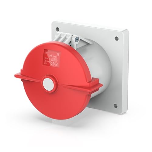 Connecteur industriel dissimulé IP67 5P 125A pour raccordement électrique encastré