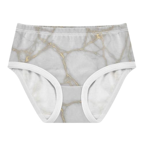 Girls Underwear Toddler 2t Cotton Cute Panties Girl Funny Briefs Girls Undies Grey Marble Gold Veins