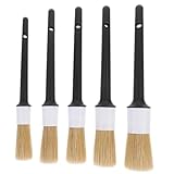 UTHCLO 5個 小さなブラシペイントブラシ ディテールブラシ 車 丸頭ブラシ ポータブル絵筆 トラックのブラシ ディテール用品 カーディテーリング ブラシ インテリア