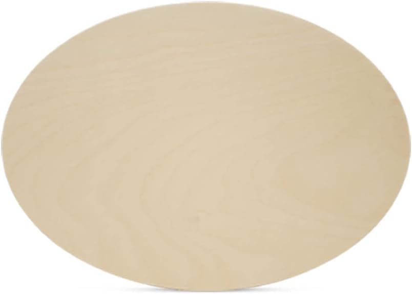 Wooden Oval Cutouts 18-inch x 12-3/4-inch, 1/4 Inch Thick, Pack of 1 Unfinished Wood Cutouts for Crafts, by Woodpeckers