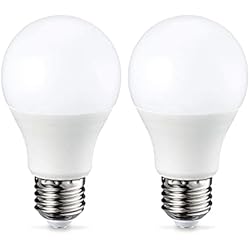Amazon Lamparas Vela Amazon Basics Bombilla LED Esférica E27, 9W (equivalente a 60W), Blanco Cálido, Regulable - 2 unidades, CRI80