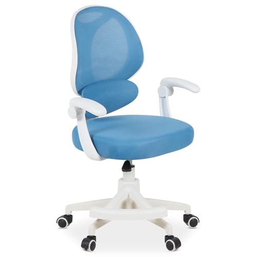 IDIMEX Kinderdrehstuhl ISLA mit Fußstütze, Blau –...