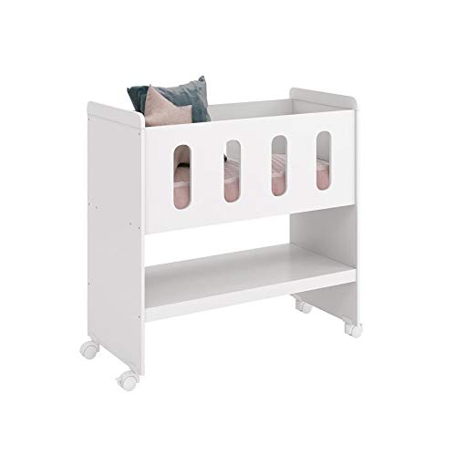 Mini Berço Moisés Zain Branco Acetinado - Reller