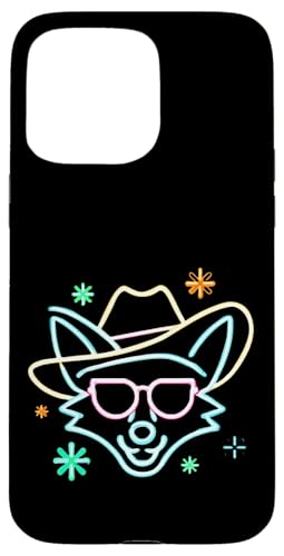 Cowboy Fox Face �T���O���X �ʔ��� �E�G�X�^�� �O���t�B�b�N �s���N ���� �X�}�z�P�[�X iPhone 15 Pro Max �p