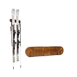 Doqn Ski Storage Rack, Wooden Home and Garage Skis Mount, Snowboard Wall Storage Rack