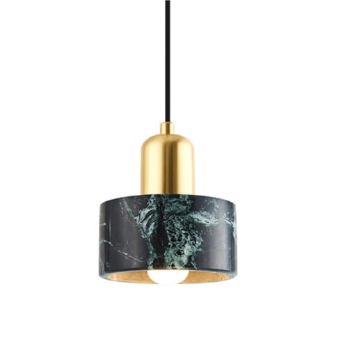 Lámpara colgante industrial vintage moderna Japanese Simple Black Marble Lampshade Pendant Light LED 5W Three-color Light-changing Chandelier Bedroom Living Room Corridor Restaurant Pendant Lamp Para