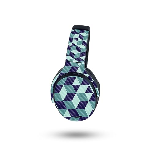 Image of MightySkins Carbon Fiber Skin Compatible with Skullcandy Crusher ANC 2 - Geo Tile | Protective, Durable Textured Carbon Fiber Finish | Easy to Apply, Remove, and Change Styles
