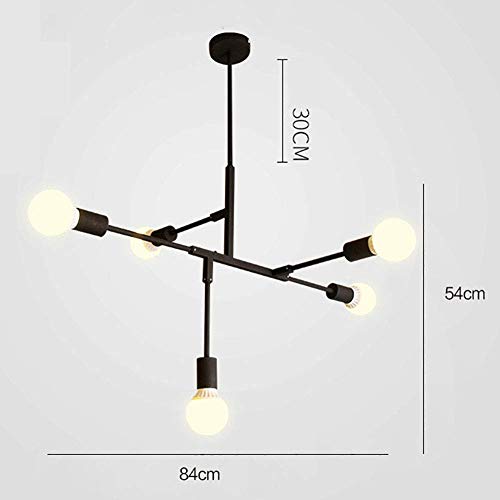 Lampe suspension or E27 avec plafonnier industriel et moderne