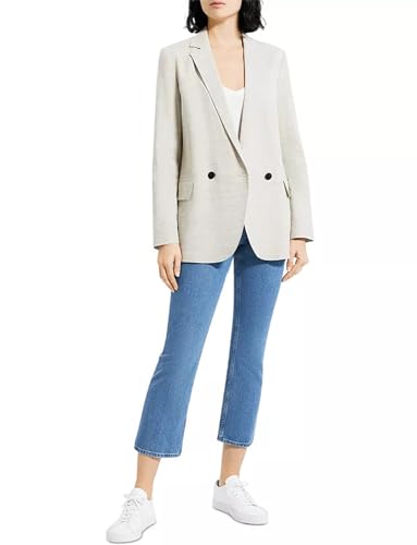 Veste de costume femme en lin idéale pour un look casual chic en été