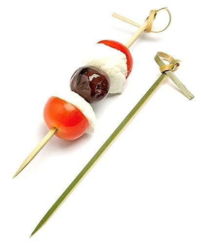 Perfectware Bulk Case of 33/300Counts. Total Pieces 9,900CT. Bamboo Knot Picks - 4.0 Inches Appetizer, Sandwich, & Cocktail Drinks Skewers. Cheese Skewers