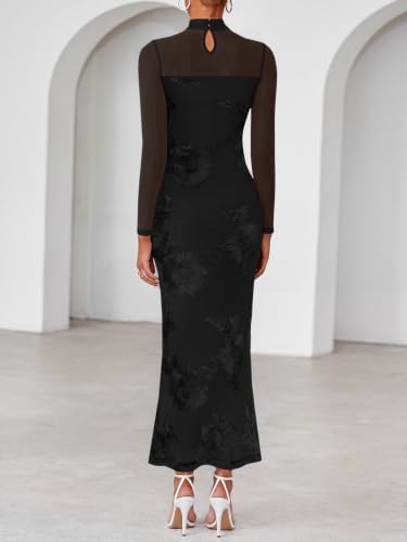 Womens Cocktail Long Sleeve Maxi Dress - image 4