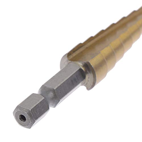 BATLAM Punte per Trapano a Gradino 3-12mm Punte per Trapano a Gradino rivestite Manico Esagonale Punta per Trapano Utensile Elettrico per Perforazione di Metalli