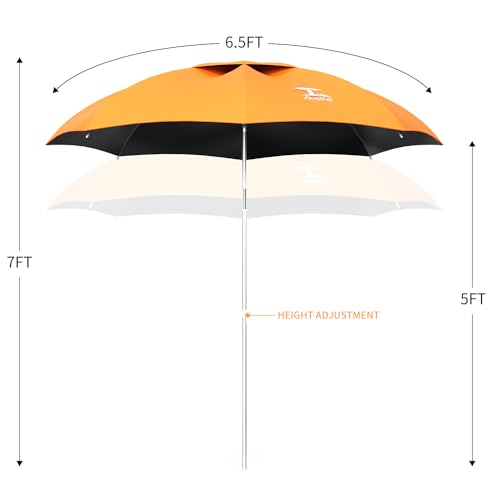 Aoske ORANGE Beach Umbrella 6.5Ft Portable thumb #5
