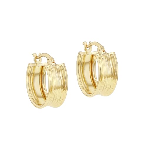 Boucles d'oreilles créoles Carissima en or jaune, le cadeau d'anniversaire mémorable pour elle