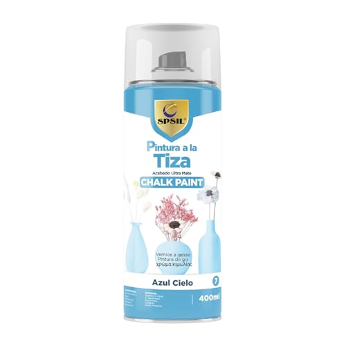 SPSIL Pro Chalk Paint Spray-Pintura en Ultra Mate a la Tiza Efecto Retro y Vintage para Muebles de Madera