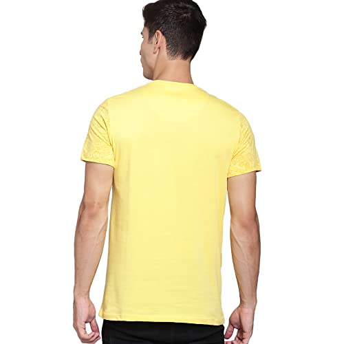 Image of Free Authority Minions Printed Regular Fit Yellow Cotton Men's T-Shirt