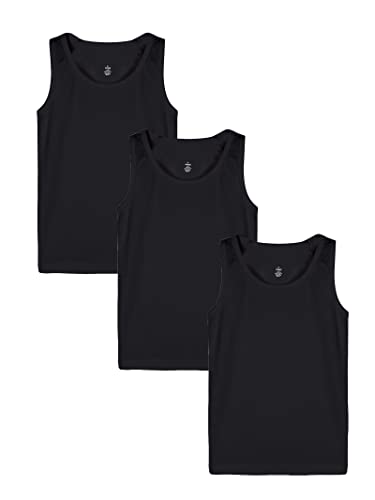 Image of KiddoPanti Boys 100% Cotton Vest Pack of 3 | Cotton 1x1 Rib Knit Sleeveless Innerwear | Soft & Breathable Kids Vest