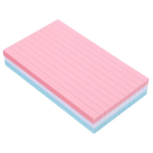 Bloc-notes mémo rose pastel et fournitures de bureau girly lignées pour noter