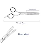 Professional Thinning Shears - 6.5-Inch Hair Cutting Scissors with Stainless Steel Blades, Fine Adjustment Screw for Home Salon, Barber and Hairdressing - Image 3