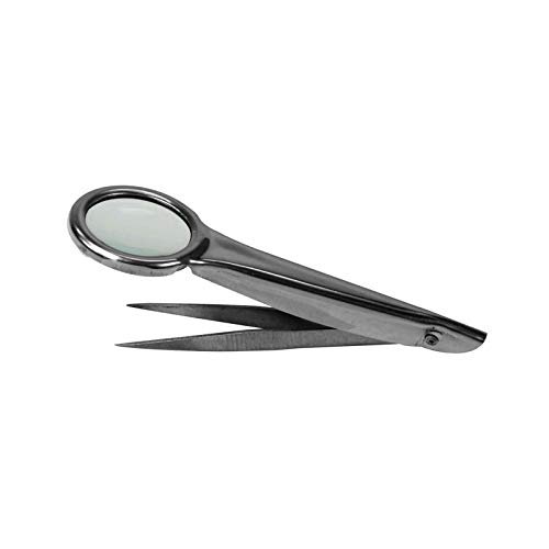 ASR Outdoor Gold Panning Magnifying Tweezer 4X Power Precision Tool Glass Lens