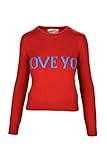 alberta ferretti taschen  Alberta Ferretti J0940 Love You Pullover für Damen, ALBERTA FERRETTI J0940 Love You, Rot, ALBERTA FERRETTI J0940 Love You 34