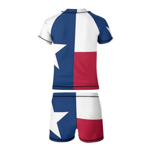 Texas State FlagChildren's Casual Swimsuit Set - Simple and Versatile8-10Y（130cm）3