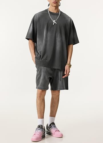 Short de jogging unisexe retro decontracte et tendance dechire