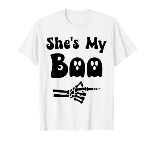 She's My Boo - Pijama de Halloween a juego para parejas He's My Boo Camiseta