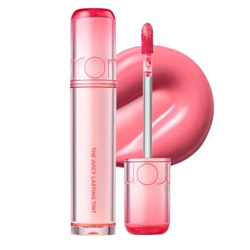 Image of rom&nd Juicy Lasting Tint | 23 Peach Peach Me | High-Shine Plumping Lip Gloss | Long-Lasting Hydrating Fruit-Inspired Color