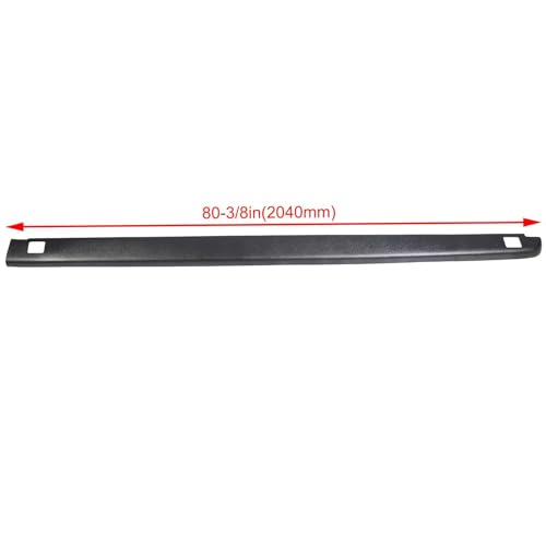 ECOTRIC 6'5" Truck Bed Rail Caps Compatible with 2002-2009 Dodge Ram 1500 2500 3500 (Set of 2) Black Smooth Finish with Stake Pocket Hole Cutouts 72-41451