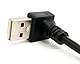 System-S USB 2.0 Kabel 100 cm Typ A Stecker zu Buchse Winkel in Schwarz