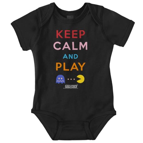 Brisco Brands Keep Calm and Play PACMAN Baby Romper Boys or Girls