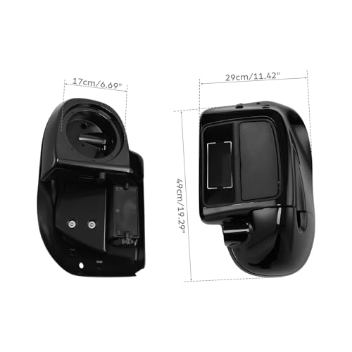 image for XFMT Motorcycles Vivid Black Lower Vented Leg Fairing W/Speaker Box Po