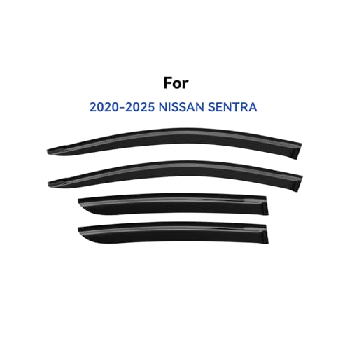 Image of Window Visors Rain Guards for 2020-2025 Nissan Sentra, Out-Channel Window Vent Wind Deflectors Visors Shades for 20-25 Sentra