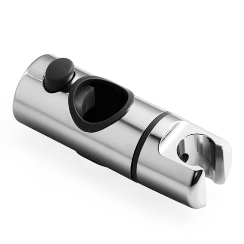 OFFO シャワーフック 30mm シャワーヘッドホルダー シャワー スライドバー用シャワーフック 360°自由回転 高さ調整可能 日本語取扱説明書付き クロムメッキ