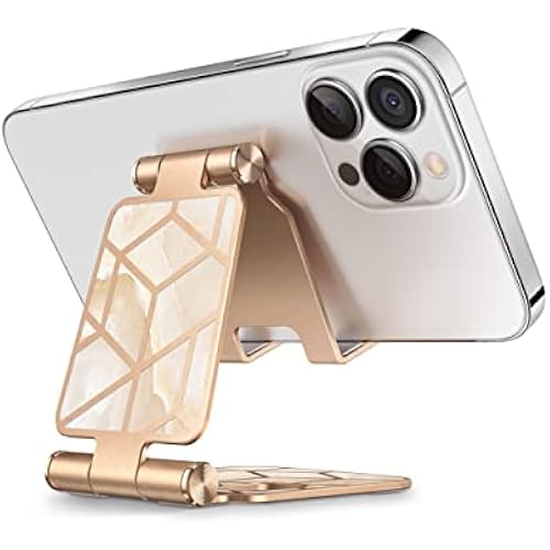 i-Blason Cell Phone Stand for Desk, Phone Holder fits All Phones, Gold