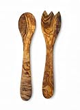 MATÉRIAU NOBLE: Fabriqué en bois d'olivier authentique avec de magnifiques veinages naturels uniques