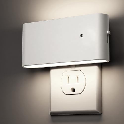 Image of Briignite Night Lights Plug into Wall LED Night Light with Light Sensor | 2 Pack Dimmable NightLight Plug in, 5000K Daylight White Nightlight for Kids Room Bedroom Hallway