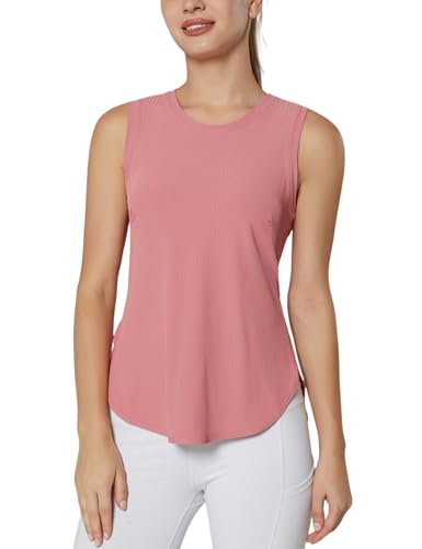 HANERDUN Canotta Sportiva Donna Top Palestra Senza Maniche Camicia Palestra Donna Girocollo Canotta Fitness Yoga Corsa Danza